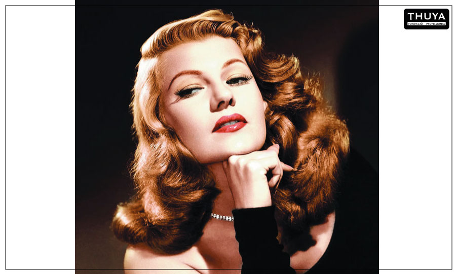Rita Hayworth peinado años 30