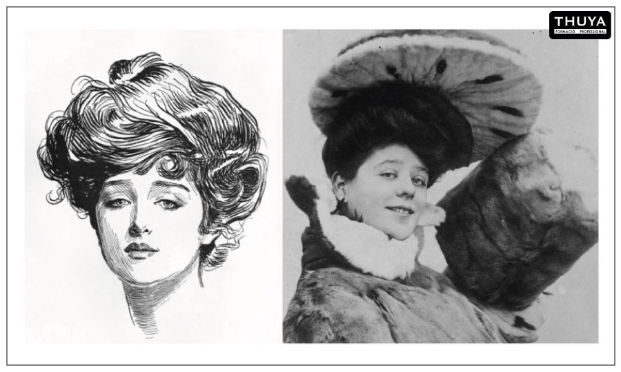 Gibson girl peinado siglo 19